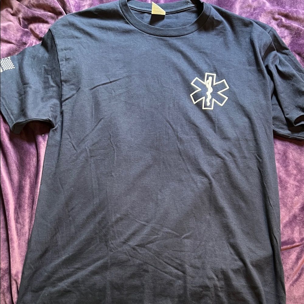 EMS Star of Life Emblem Flag EMS on Back (Men’s L)